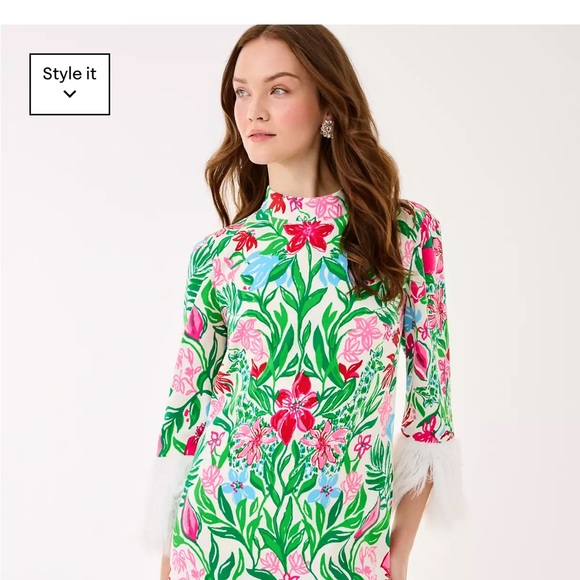 Agnes skirted shift romper 
Lilly Pulitzer Floral with Fringe-Holiday fun! - Picture 14 of 14